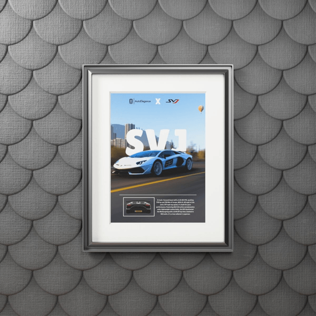Aventador SVJ – Born for the Track Poster Limited Edition